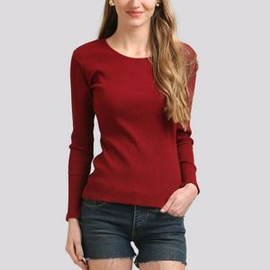 Pinterest Y2k Red Knitted Ribbed Pullover Top