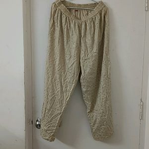 Golden Coloured Party Wear Loose Pant  Never Used