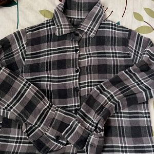 Classic Crop Check Casual Shirt