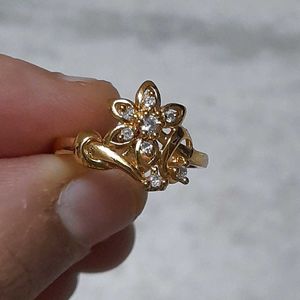 Flower with Stones Ring