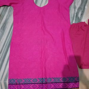 Pink Suit Set, Woolen Fabric