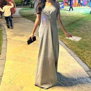 Silver Ethnic Gown for women