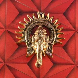 Metal Ganesh Ji Statue For Home Decor | Wall Hang