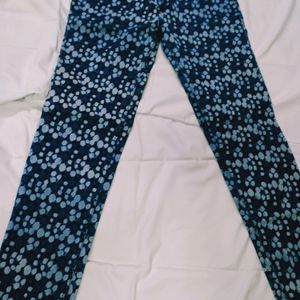 Brand New Printed Pants Blue Size 34