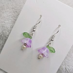 Purple Floral Earrings 💜