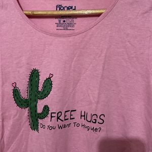 Baby Pink T -shirt For Women