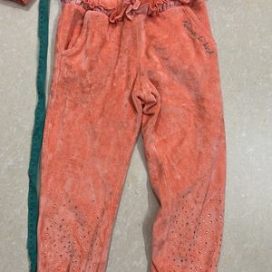 Kids Co Ord Set Velvet For 5-6 Year Old