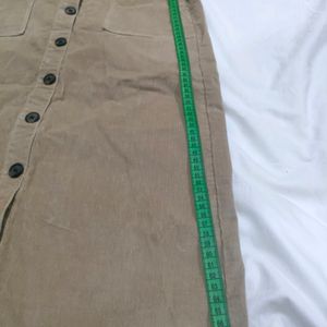 Brown Skirt With Buttons