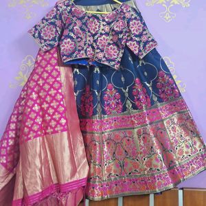 Navy Blue Lahenga Choli