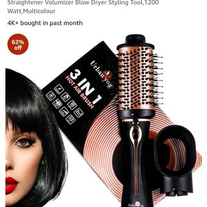 Urban Yog 3 in1 Hot Air Brush Straightner