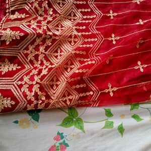 Red Lengha With Dupatta