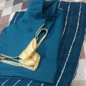 Diwali Offer Saree With Blouse 38 Inch New Conditi