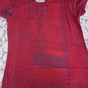 Rani Pink OR Burgundy Coloured Kurta(Fusion Brand)