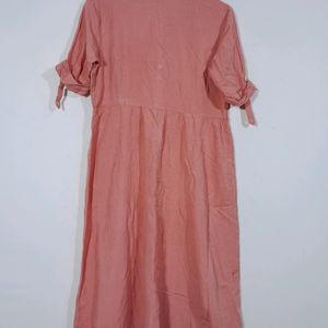 Peach Cotton Casual Kurta(women's)