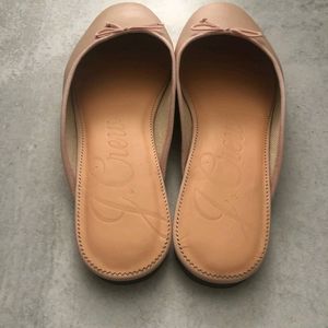 J. Crew Leather Zoe Ballet Mules Shoes Soft Blosso