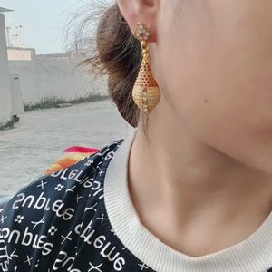 Golden Hanging Earrings