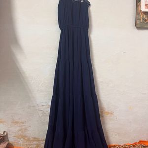 Blue color, long, half sleeves Gown