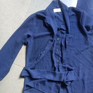 Dark Blue Shirt Top