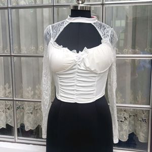 White Lace( Padded )Top