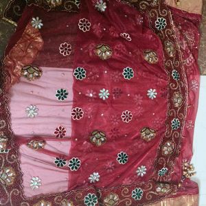 Red Bridal Lehenga In Good Condition