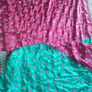 A Double Colour Saree