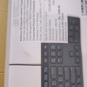 Dell Keyboard With Newly Fresh Condition