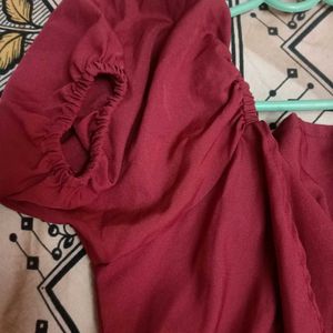 Otabu Zwerlon Brand .. Maroon Colour Dress 👗