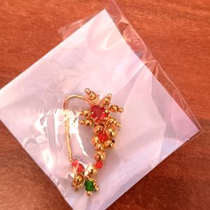 Marathi Nathiya Gold plated Nose Pin