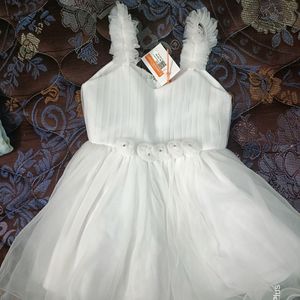 White Frock-- Unused With Tag