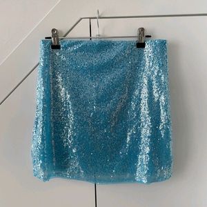 Y2k Mango Sequin Mesh Skirt