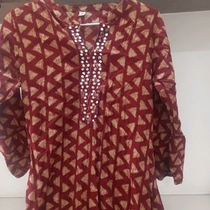 Maroon Colour Kurti