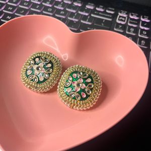 💚Amarkoot Wedding Collection💚Meenakari Earrings