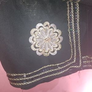 Fancy Black Colour Saree