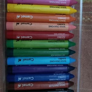 Wax Jumbo Crayons 13 Shades Bright Colours