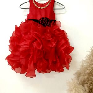 Girls' Oh So Red Party Dress