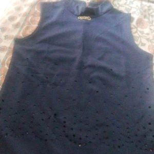 Dark Blue Party Top