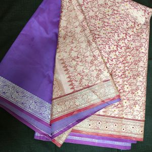 Beautiful Silk Saree without Blouse and with Pico