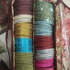 12 Colour Of Metal Bangles