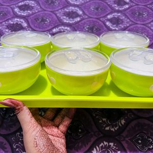 Nashta Dan (6 Pcs Bowls With Tray)