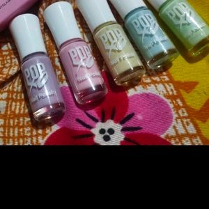 Combo Of 5 My Glamm Nail Paint