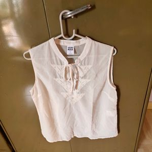 White Georgette Top