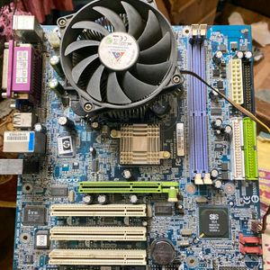 Motherboard With processor And Cooling Fan