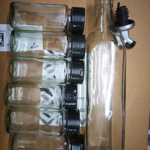 Brand New Oil Glass Containers Set