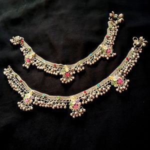 Silver Plated Payal Women And Girls