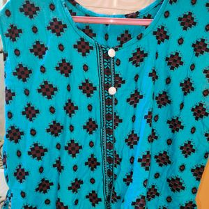 Blue Sleeveless Tunic