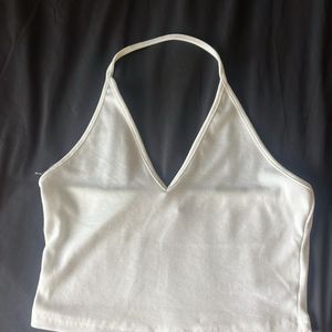 White Halter Top