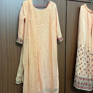 Women Peach Coloured Heavy Palazzo Suit