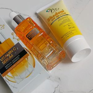 VitaminC Serum, FixDerma Sunscreen Ponds Face Wash