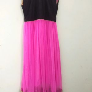 Magenta Colour Anarkali Pattern Kurti/Ethnic Gown