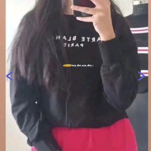 Black sweatshirt branded